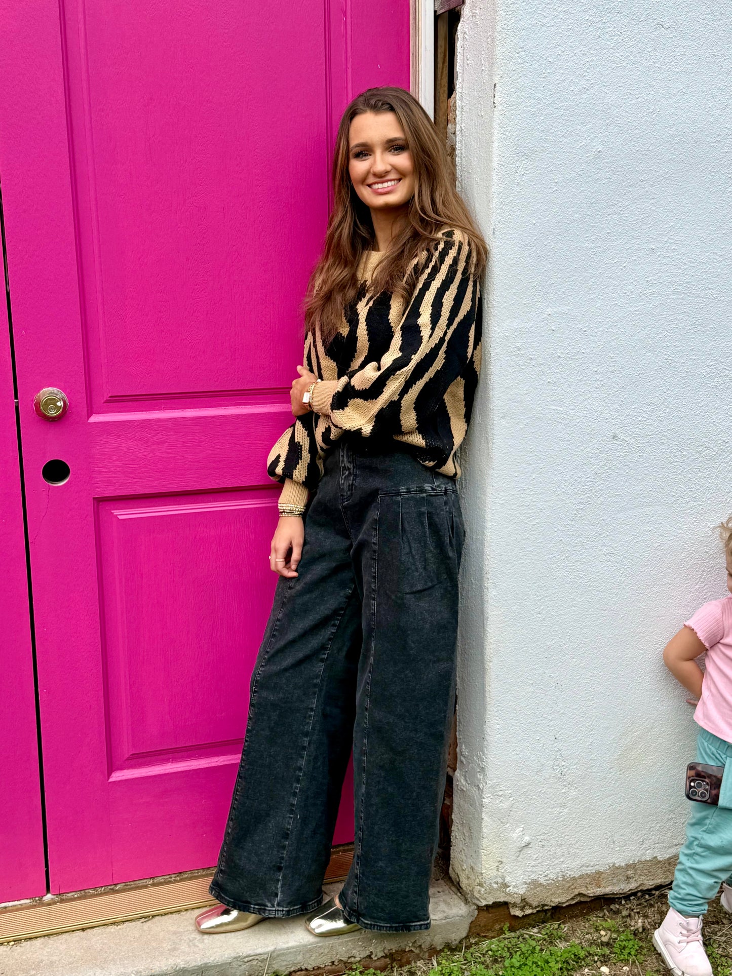 High Rise Wide Leg Jeans with Pockets