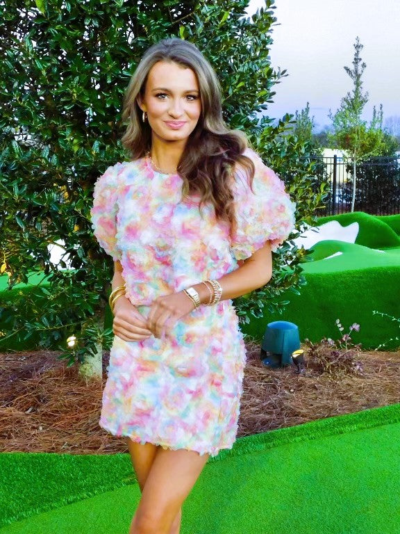 3D Floral Mini Skirt