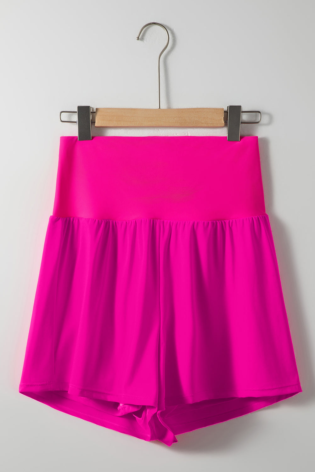 Rose Red Pocketed Wide Waistband Shorts