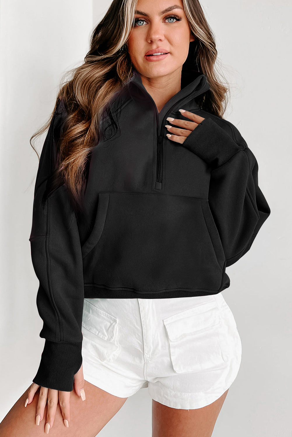 Super Popular Half Zip Sweatshirt