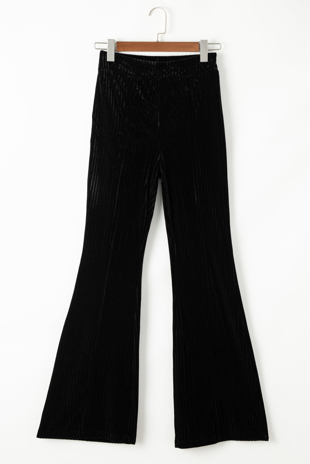 Corduroy High Waist Flare Pants Black-Dress up or down!